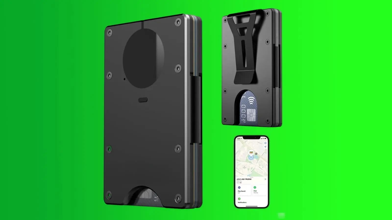 This slim, metal, RFID-blocking wallet also works with Find My