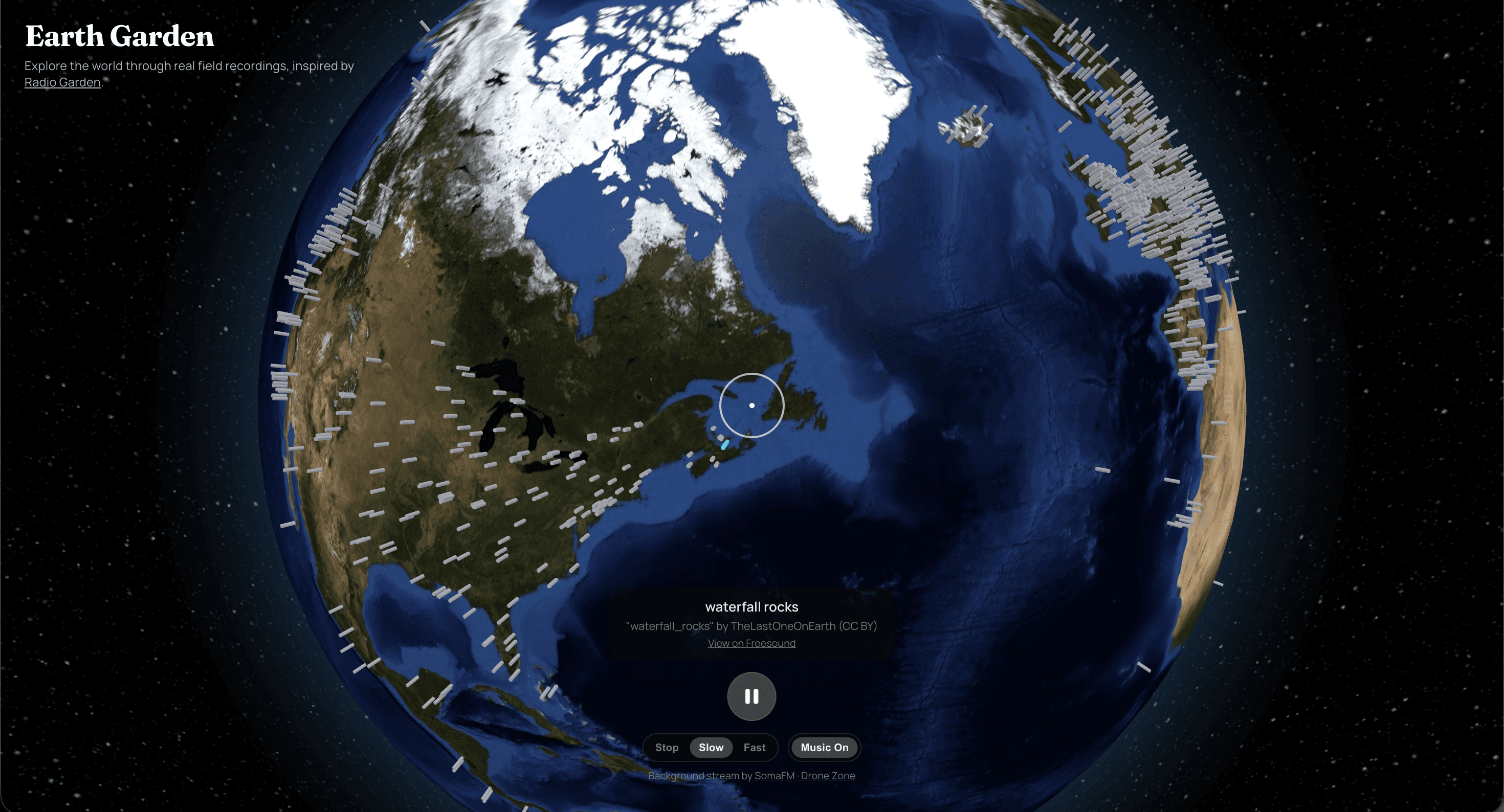 Explore the globe in field recordings