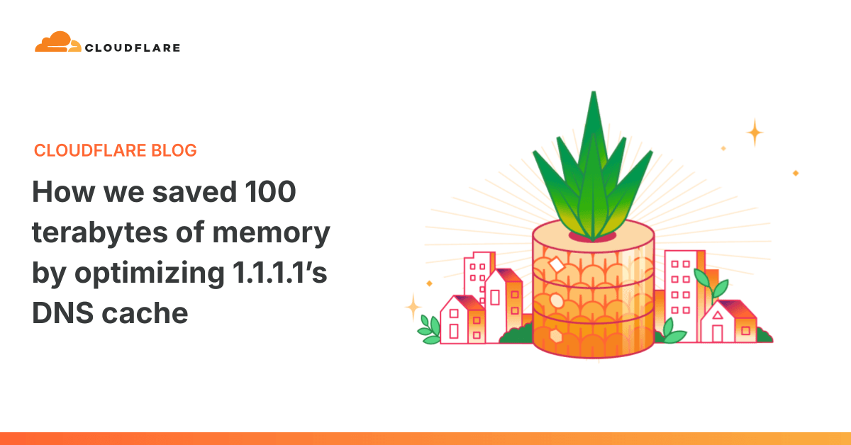 Saving 100 terabytes of memory by optimizing 1.1.1.1's DNS cache