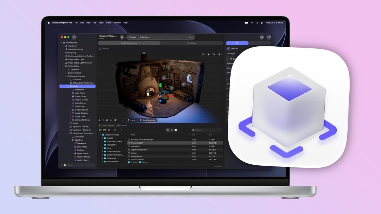 Apple's Reality Composer Pro 3 uses code from a dead game engine