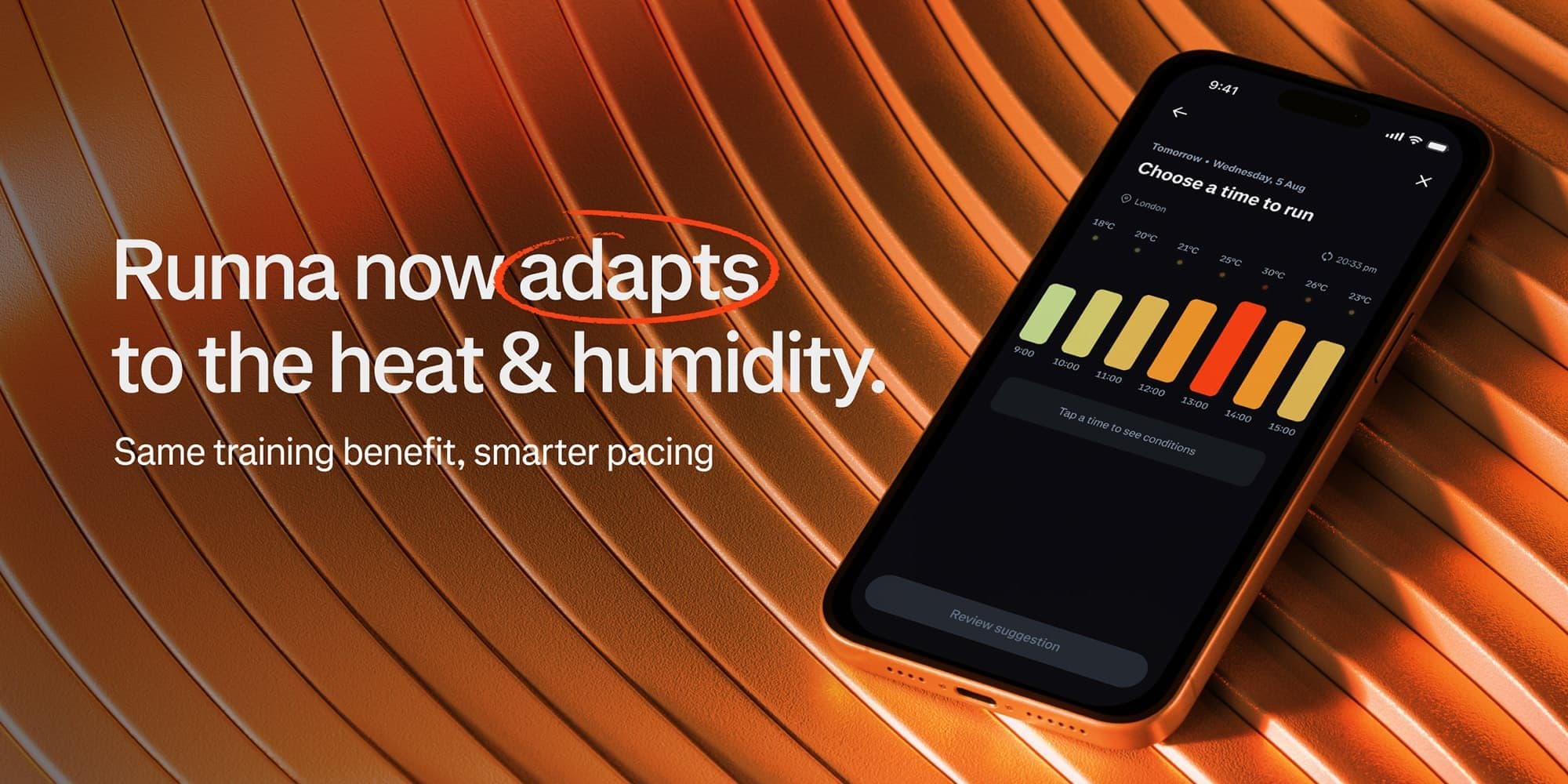 Runna now automatically adapts training paces based on heat and humidity