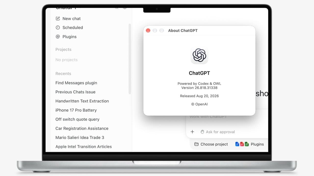 ChatGPT can now control Messages on the Mac for some reason