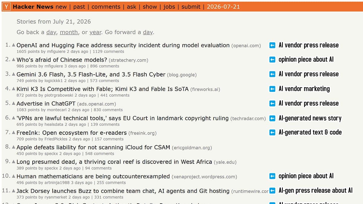 How much of HN is AI?