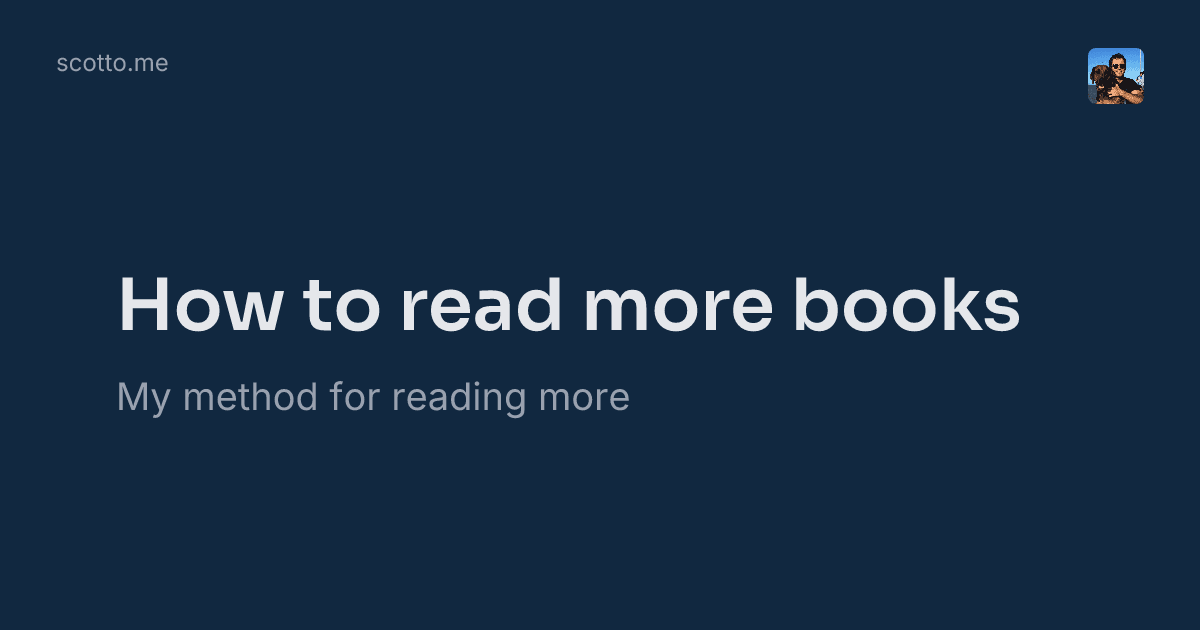 How to Read More Books