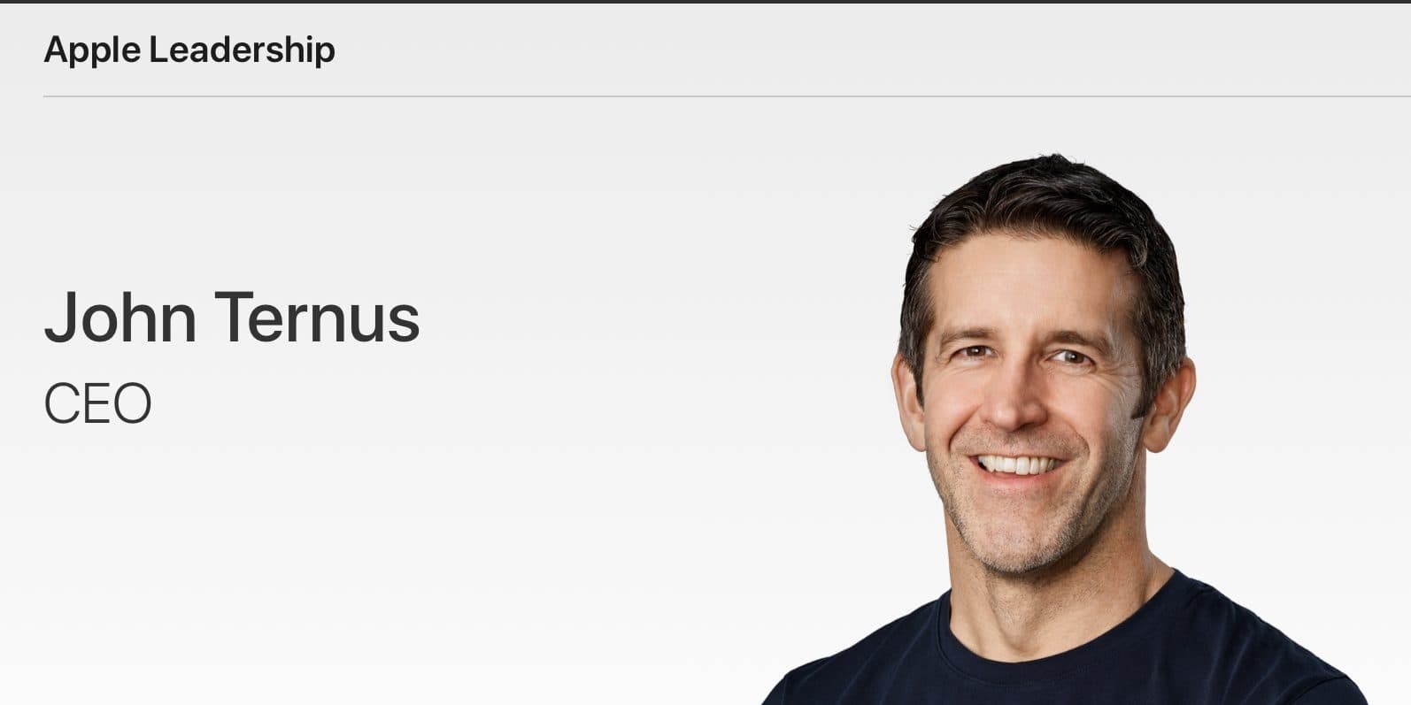 Apple leadership page updated as John Ternus becomes the new CEO