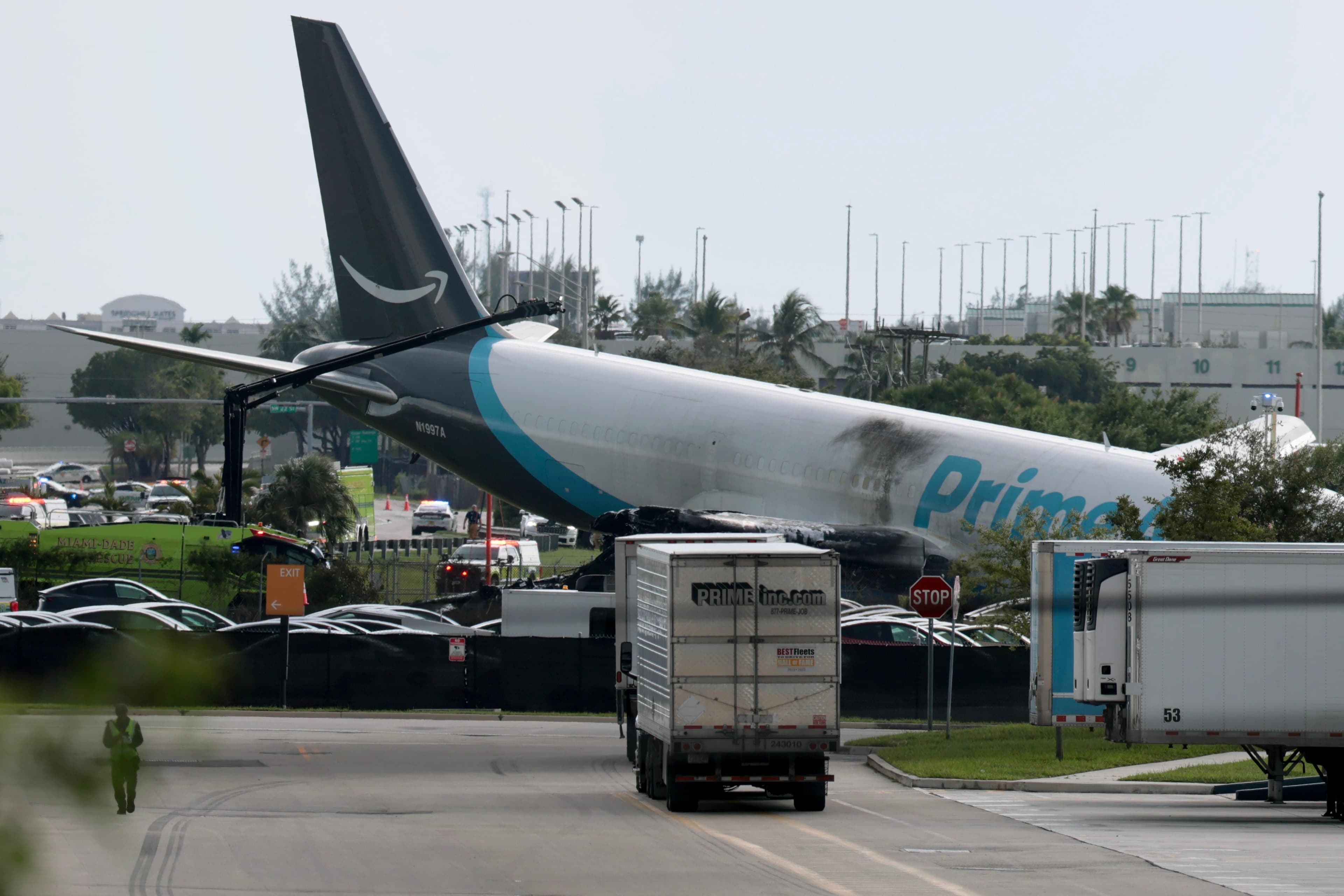 An Amazon cargo plane crashed at Miami International Airport