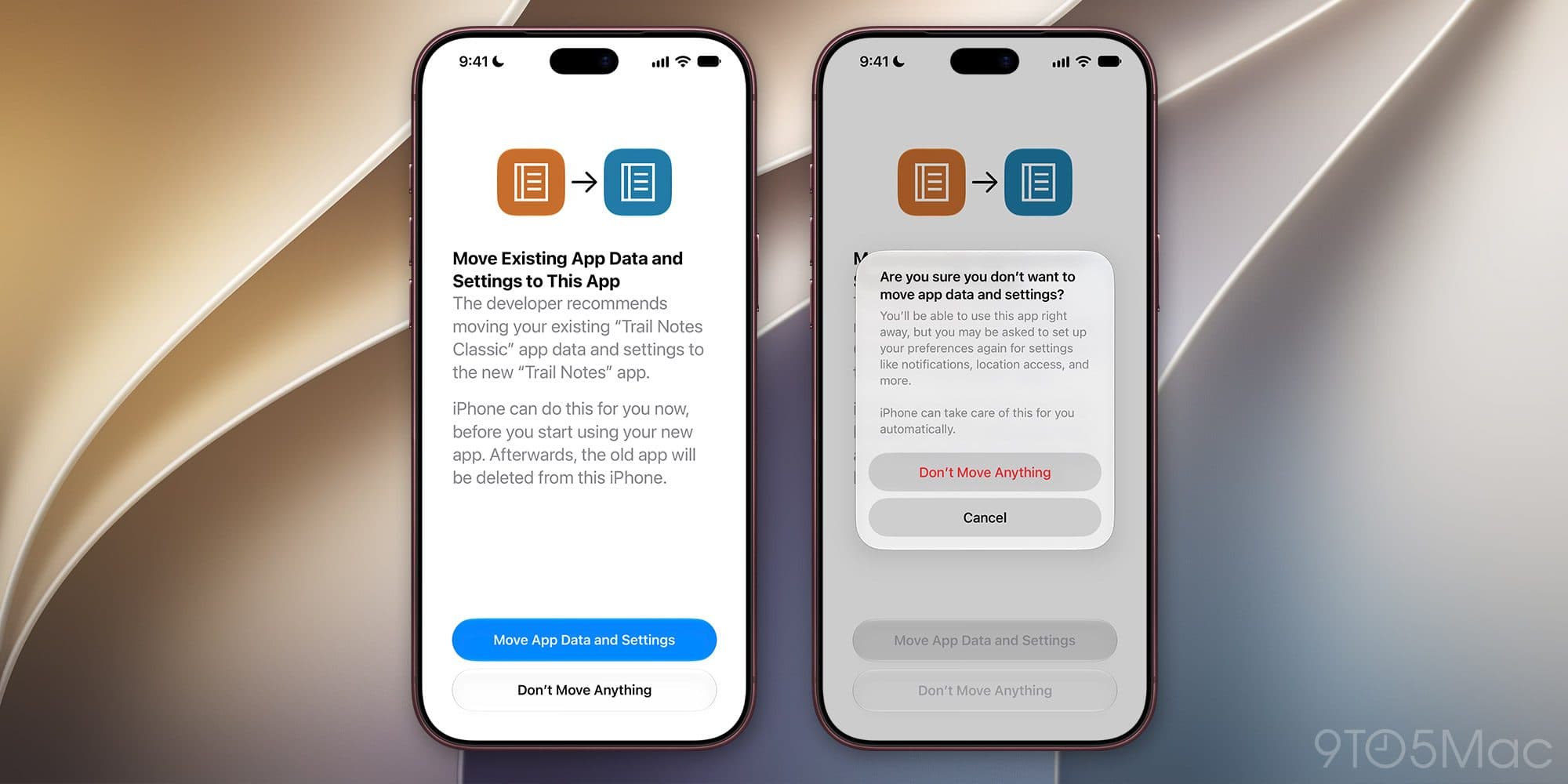 iOS 27.2 will help users move data and settings from an old app to its replacement