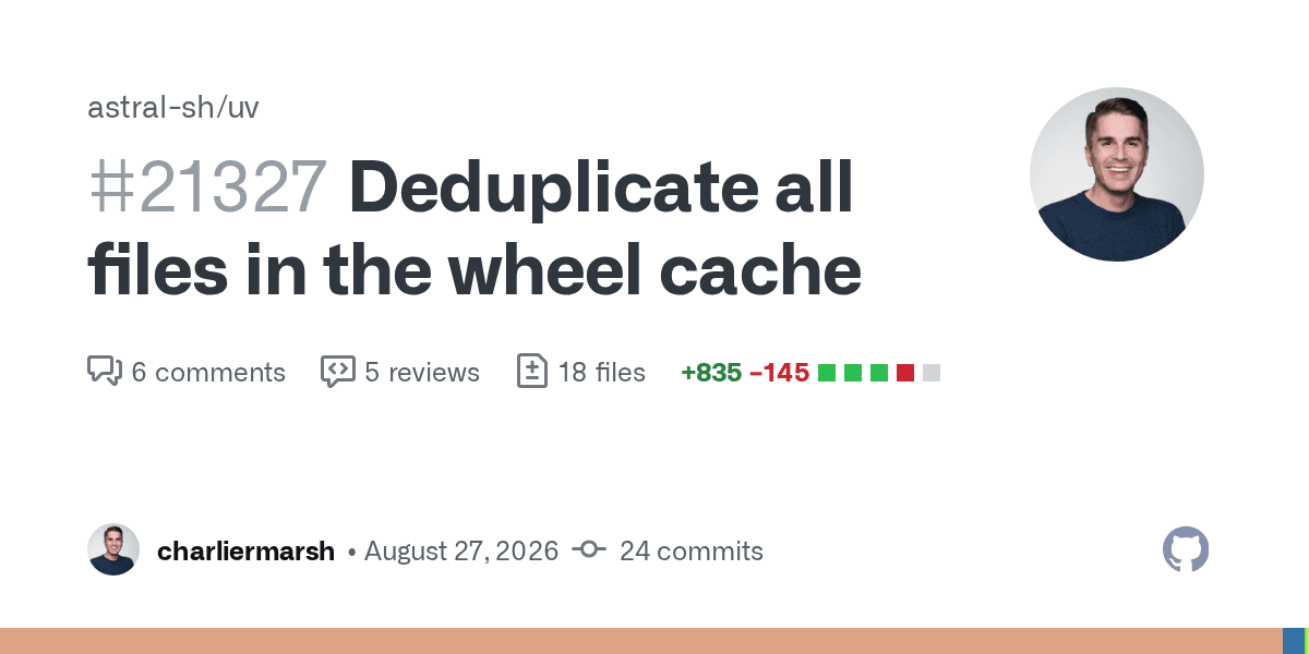 uv: Deduplicate all files in the wheel cache