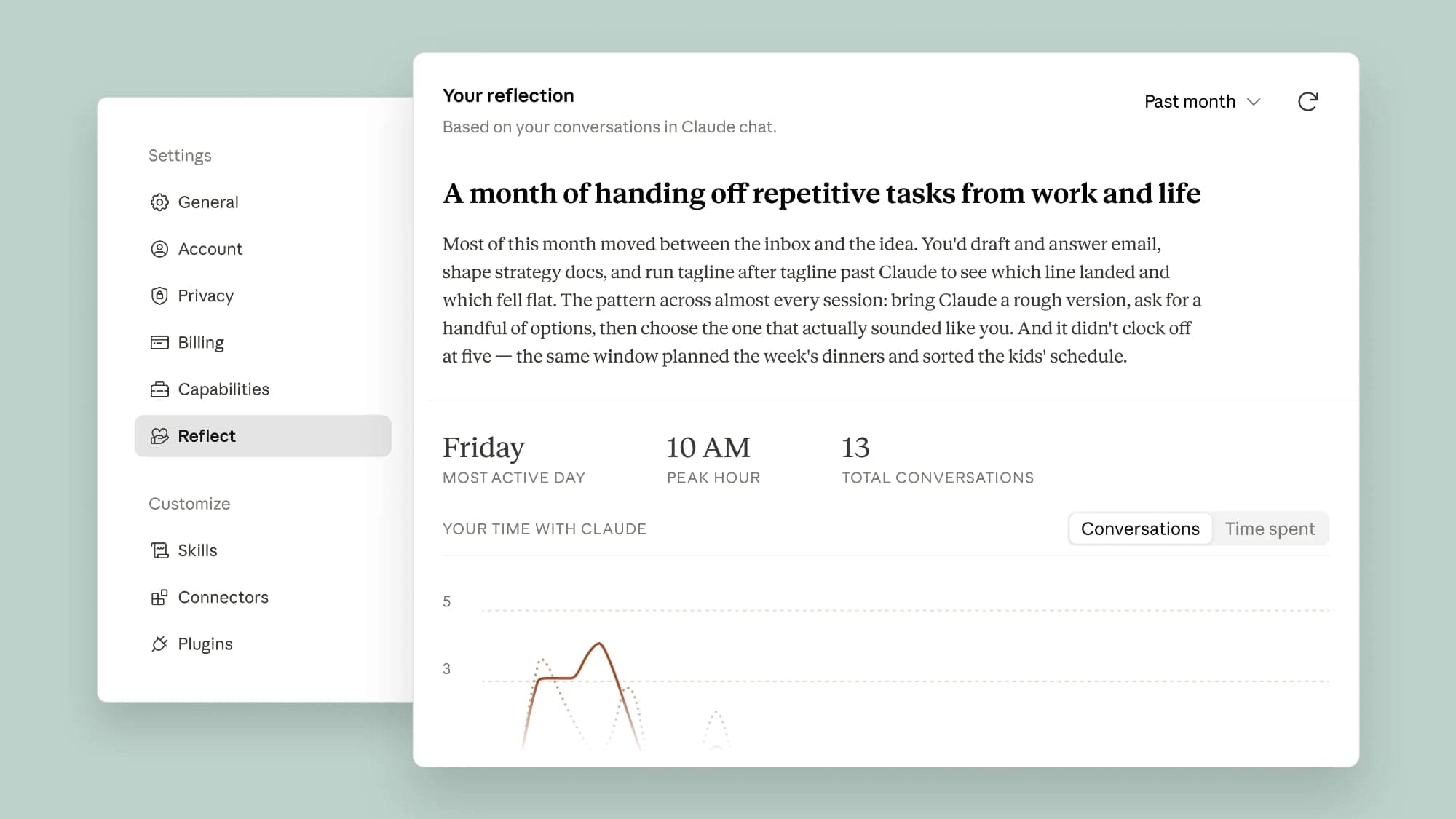 Anthropic Adds 'Reflect' Feature to Claude for Tracking Your Usage