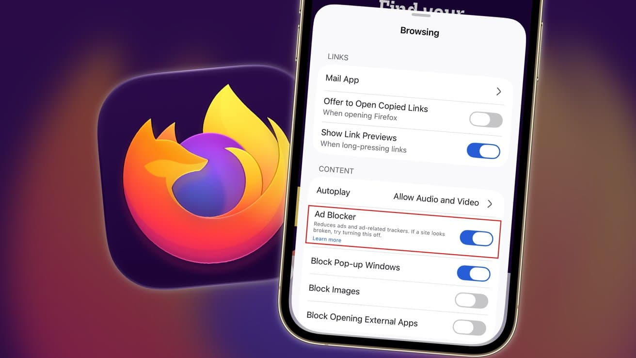 Mozilla gradually rolls out an ad-blocker built into Firefox for iOS