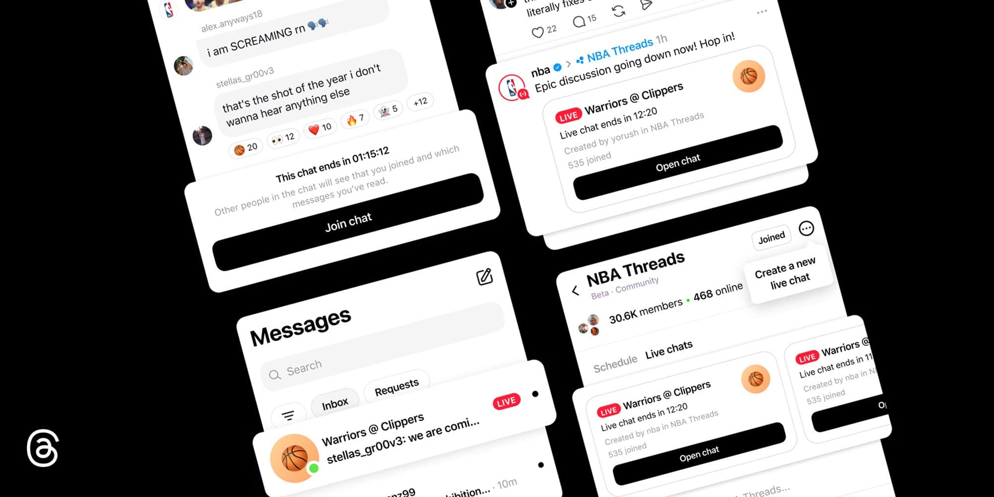 Threads adds translation to Live Chats and expands chat creation to more users
