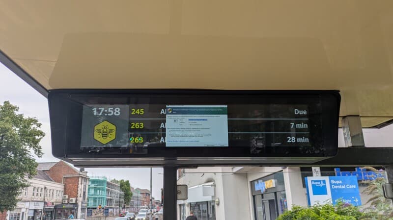Next bus to Altrincham delayed by Windows Defender