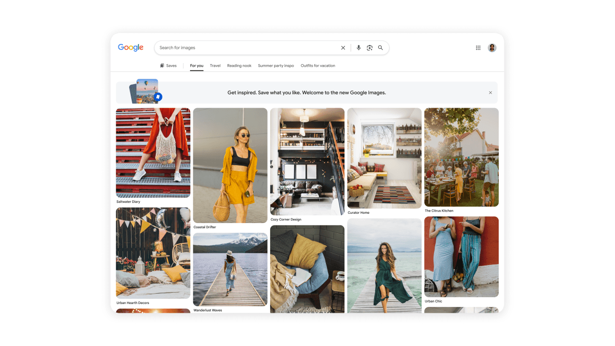 Google Images gets a Pinterest-like redesign focused on discovery