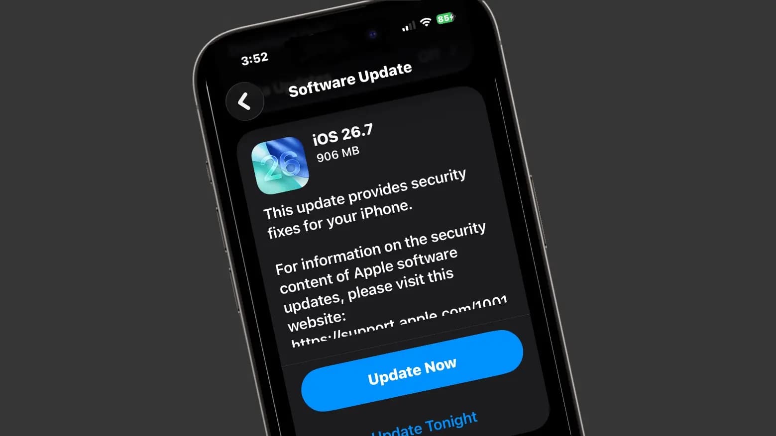 iOS 26.7 arrives as Apple’s security-only alternative to iOS 27