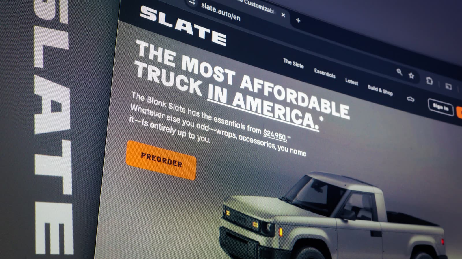The Slate Truck is affordable because you have to 'bring your own tech'