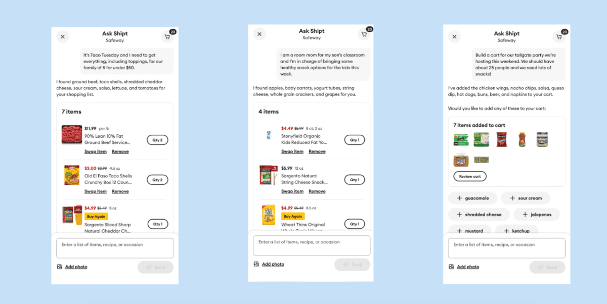 Shipt becomes the latest delivery app with an AI shopping assistant