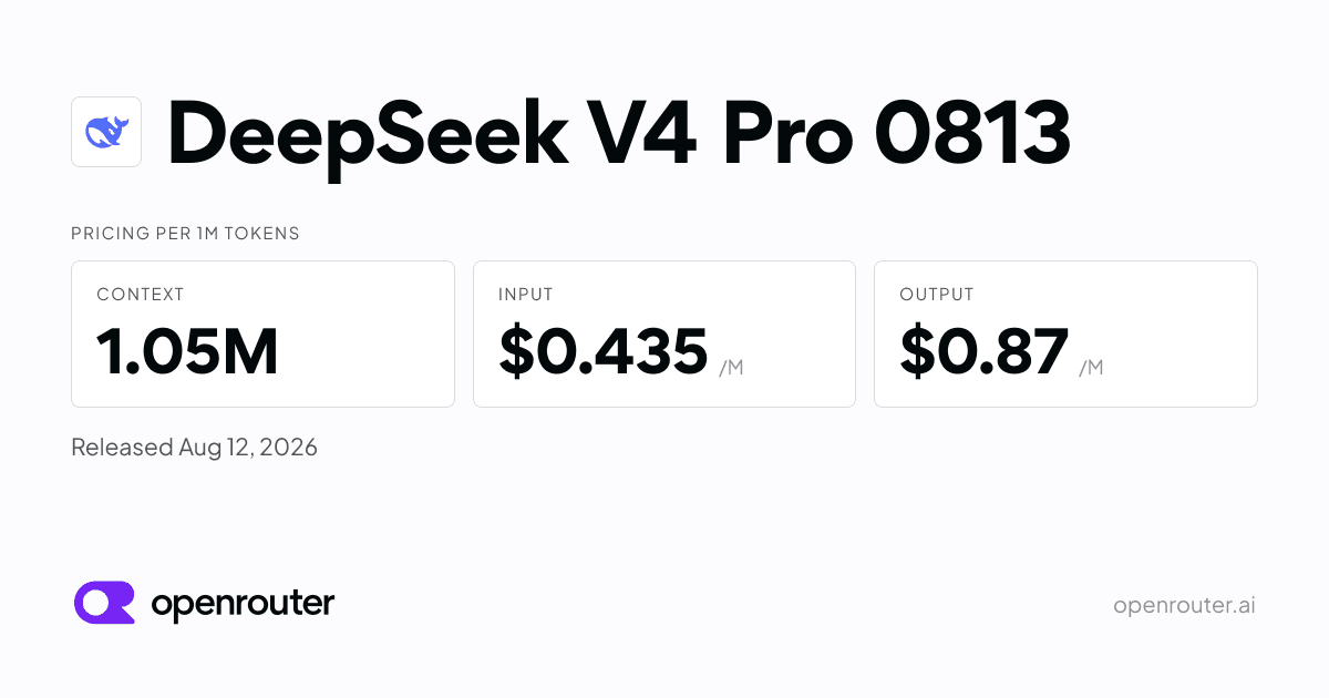 DeepSeek V4 Pro 0813