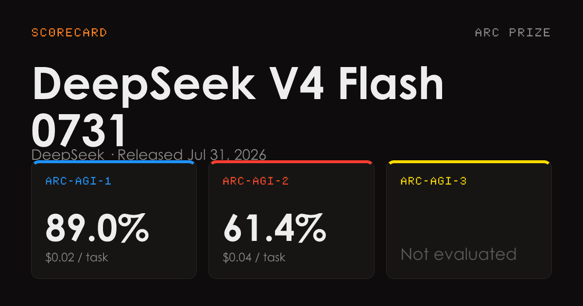 DeepSeek V4 Flash 0731