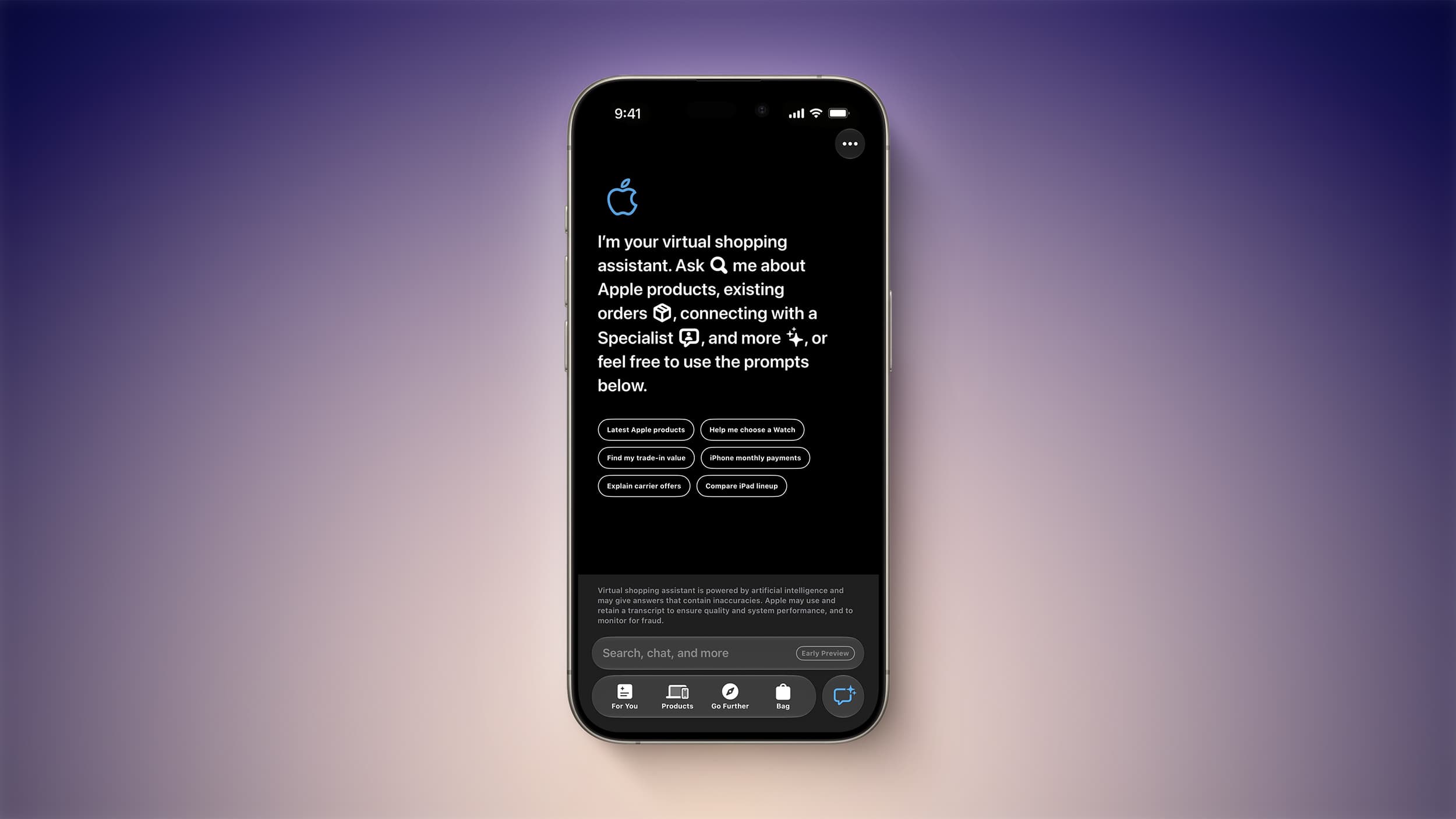 Apple Store App Rolling Out 'Early Preview' of New Shopping Assistant